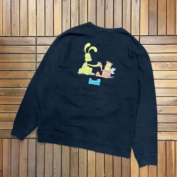 HUF 하프 맨투맨 풀오버 트레이닝복 조인트 린넨 프린트