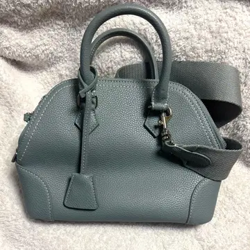 미라 오웬 와이드 숄더백 블루 미사용 새상품