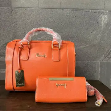 해롯 Harrods 오렌지 백 장지갑
