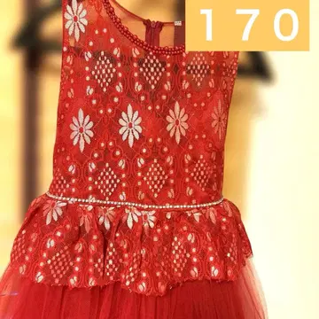 새상품급 피아노 발표회 빨간색 롱 드레스