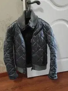 PEACE BIRD 그레이 퀼팅 자켓