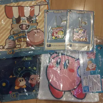 별의 커비 제일복권 푸푸푸의 하루 D상 런드리 넷 등 5종 세트