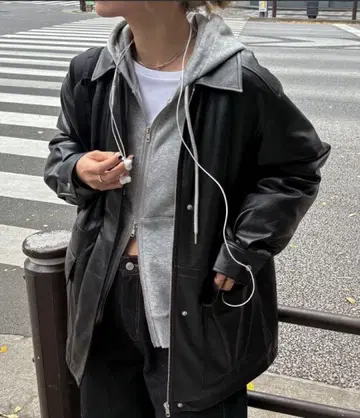 feepur 인조 가죽 충전솜 블루종 BK