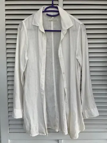 LA MARINE FRANCAISE 화이트 긴팔 린넨 셔츠