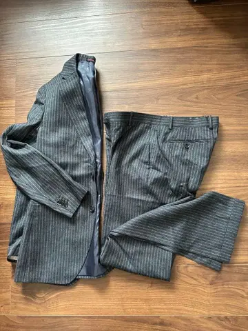 ORIHICA 그레이 스트라이프 비즈니스 정장