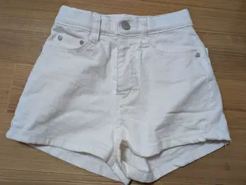[ 새상품급 ] 골반 패드입 데님 숏팬츠 흰색 화이트 XS