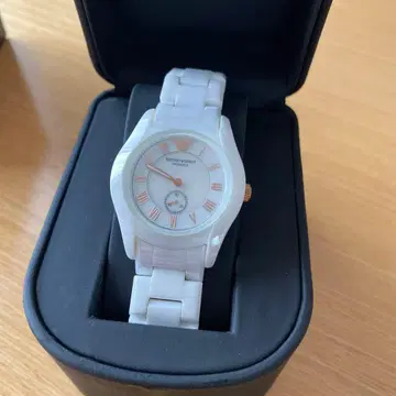 EMPORIOARMANI 아르마니 손목시계 여성용 화이트 세라믹