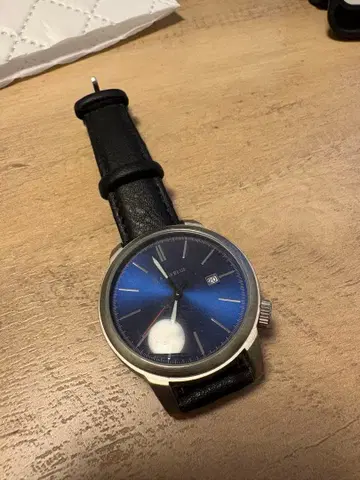 RAGBLUE 파랑 다이얼 가죽 시계