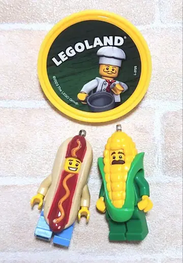 레고 옥수수 핫도그 미니 피규어 키링 팝 배지