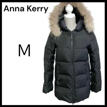 안나 리 다운 자켓 블랙 퍼 포함 M 사이즈
