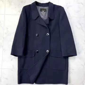 L 사이즈 새상품급 레리안 롱 코트 지롱 라무 더블 체스터