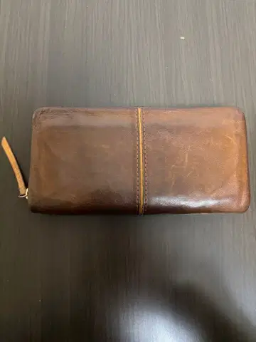 BAGGY PORT 브라운 가죽 장지갑