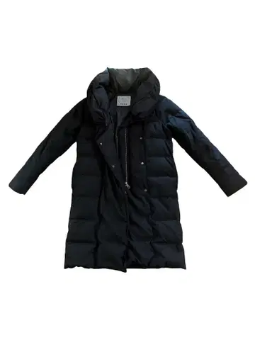 PLST 플라스테 블랙 다운 코트 벨트 포함