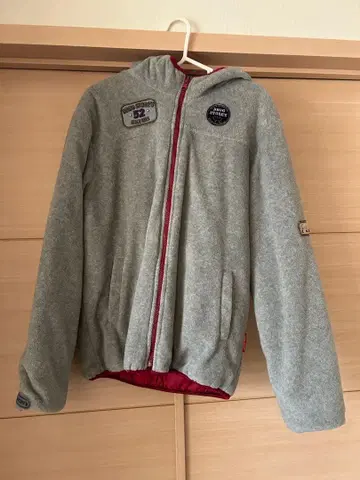 DRUG STORE'S 플리스 후드티 그레이 리버서블 미사용