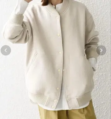 SHIPS any 바시티 자켓 베이지 택 포함 미사용 새상품