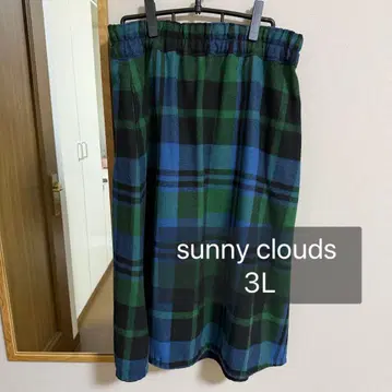 써니클라우드 체크 무늬 롱 스커트 XXL