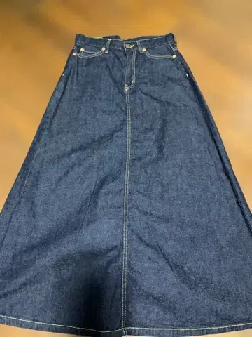 BEAMS BOY 25ss 인디고 데님 플레어 스커트