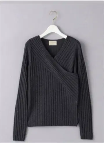 UNITED ARROWS 리브 니트 티셔츠 네이비