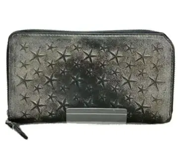 JIMMY CHOO 별 패턴 앤티크 가공 장지갑