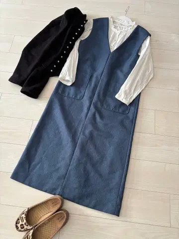 새상품급*쉽스 컬러즈*SHIPS colors*카스리 2way 점프 스커트