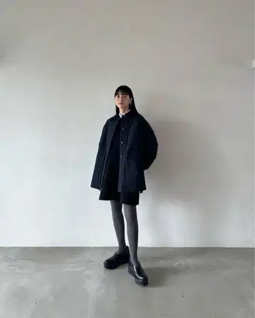 [택 없음] CLANE 오버 퀼팅 헌팅 재킷