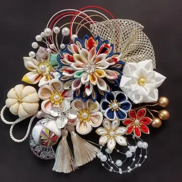 교유젠 쓰마미자이쿠 머리 장식 성인식 결혼식 졸업식