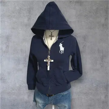 [ 새상품급 ] 랄프 로렌 y2k 후드티 빅 포니 네이비 헤이세이 갸루