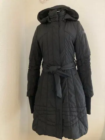 GAS 블랙 패딩 자켓 후드 부착