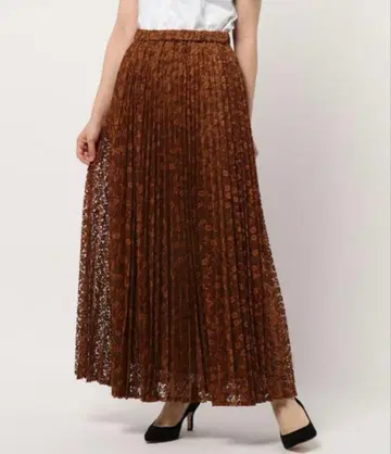 [ 새상품급 ] IENA 이에나 플라워 레이스 스커트 플리츠