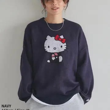 헬로키티 자카드 니트 풀오버 산리오 오버 사이즈 니트