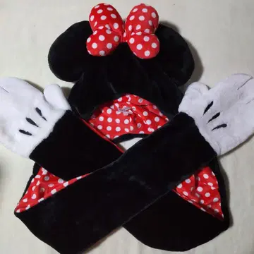 미니 손 장갑 머플러 포함 팬 캡 디즈니랜드 모자