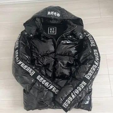 RTG 블랙 다운 자켓 후드 부착