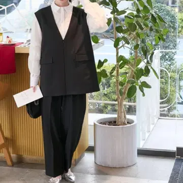 forksy 지퍼 달린 베스트 & 팬츠 세트