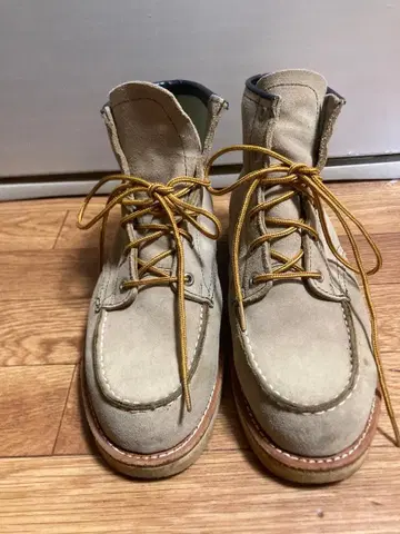 남성용 베이지 부츠 워크 부츠 26.5cm