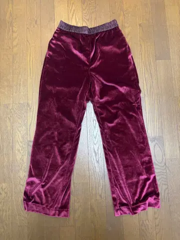 Audrey and John Wad 버건디 와이드 팬츠