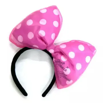 미니 리본 머리띠 핑크