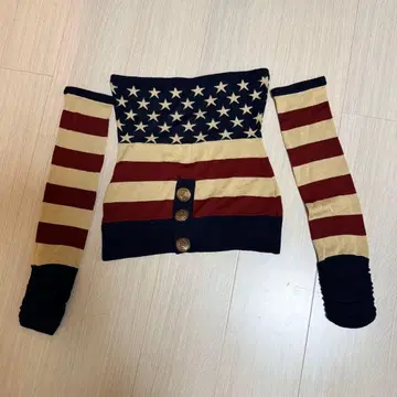 d.i.a 미국 성조기 암워머 튜브탑 세트