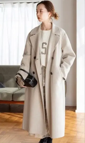 [ IENA ] 슈퍼 160 더블 페이스 테일러드 코트