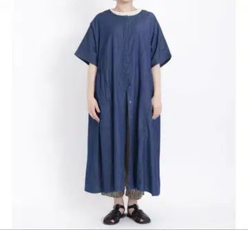 앞뒤 착용 데님 원피스