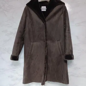 SEASON REASON 후드 부착 브라운 롱 코트
