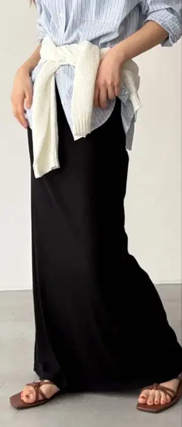 El mar 레이온 천축 롱 스커트