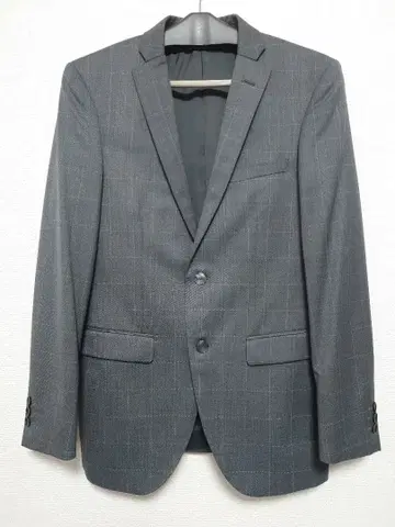 AOKI 아오키 JOURNAL WORKS 그레이 체크 무늬 비즈니스 정장