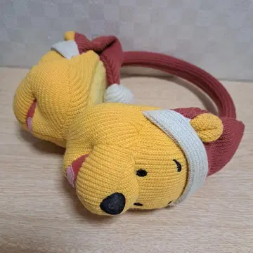 디즈니 리조트 푸우 귀도리 니트 방한 레어품