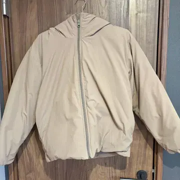 무인양품 MUJI 후드 부착 베이지 다운 자켓 S