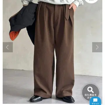 [ 새상품급 ] 페이크 울 벨티드 슬랙스 남성용 바지