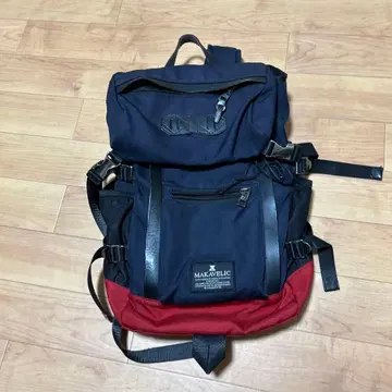 MAKAVELIC 2층 구조 백팩 네이비/레드
