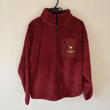 TNOC 플리스 자켓 와인 레드
