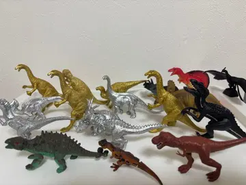 공룡 피규어 세트 골드 실버