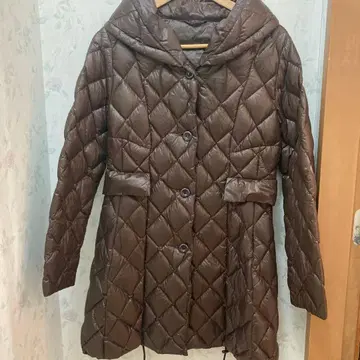 히토미 타카하시 브라운 퀼팅 다운 자켓 후드 부착 M