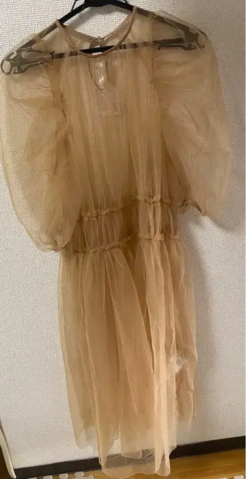 KBF 시스루 블라우스 베이지 ONE SIZE